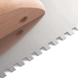 Маламашка назъбена с дървена дръжка 125x480mm